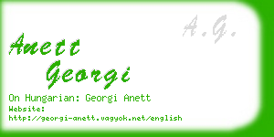 anett georgi business card